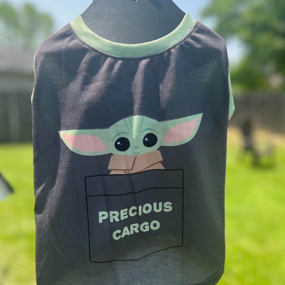 2 Grogu dog t-shirts